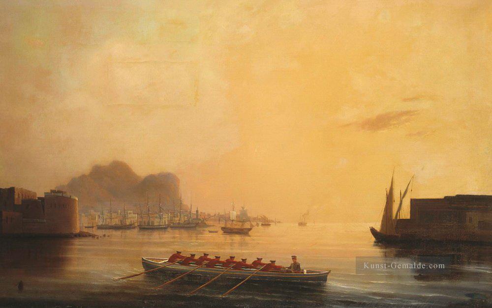 Hafen 1850 Verspielt Ivan Aiwasowski russisch Ölgemälde